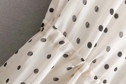 Women's Causal Wave point Long Sleeve Dress