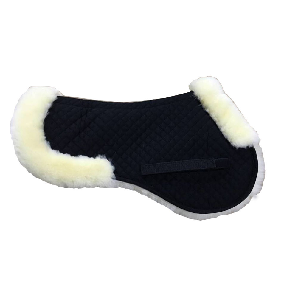 White Half Sheepskin Saddle Pad With Customized Fur