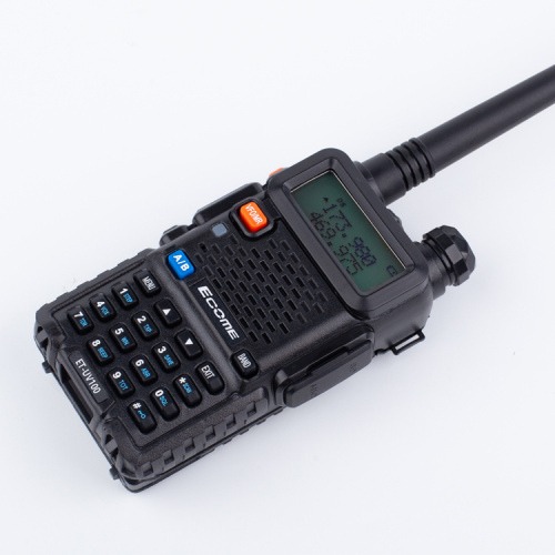 ECOME ET-UV100 TRANSCEIVER RADIO 128 canal Dual Band Band Two Way Radio UHF VHF Ham Handheld FM Amateur Walkie Talkie