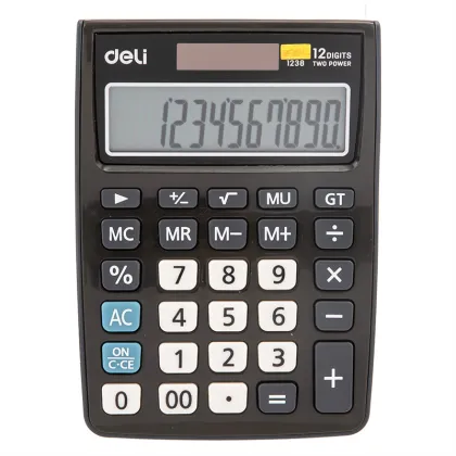 Cute Dual-Power Business Calculator - Deli E1238