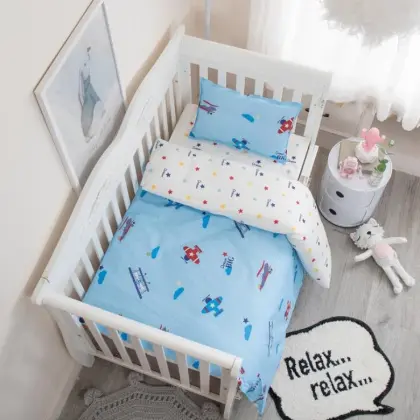cartoon baby cotton babies crib bedding set