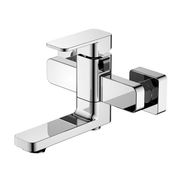 Single lever bath mixer for exposed installation