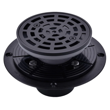 Round black shower Floor drain