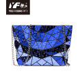 Geometric waterdrop chain handbag for women makeup bag