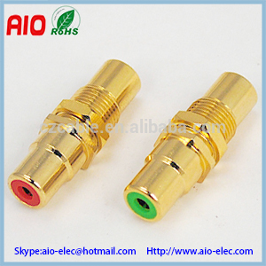 two way type RCA RGB double female adaptor For panel WALL PANEL