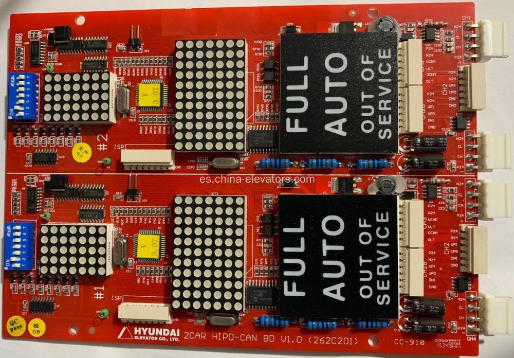 Placa de visualización dúplex LOP 262C201 para ascensores Hyundai