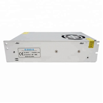 200W 5V 40A LED Transformer Power Power พร้อมพัดลมสำหรับแถบ LED-S-200-5