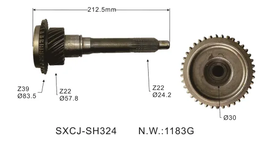 OEM Transmission Gearbox Parts Gearshaft for Kia OK43A-17-201 43214-4Y200 OK43A17201 432144Y200 40T-22T-22T