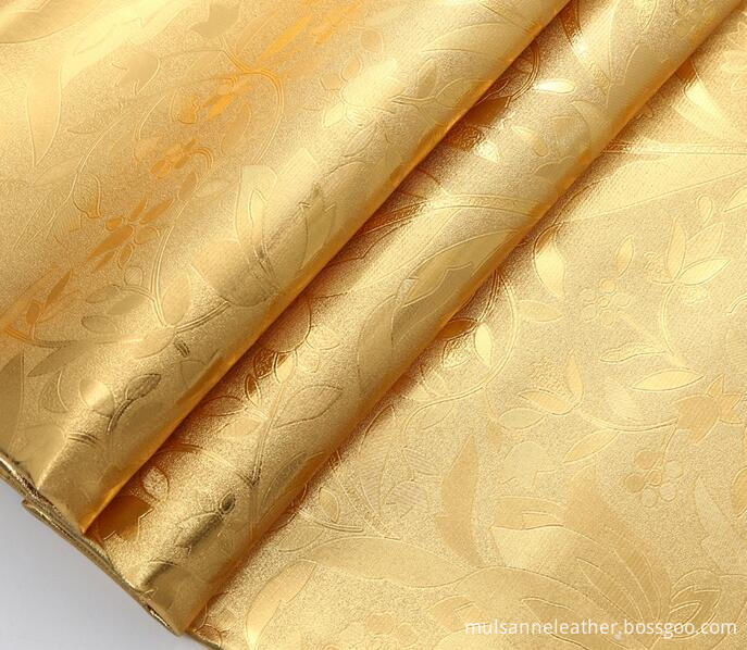 Gold PVC decorative leather