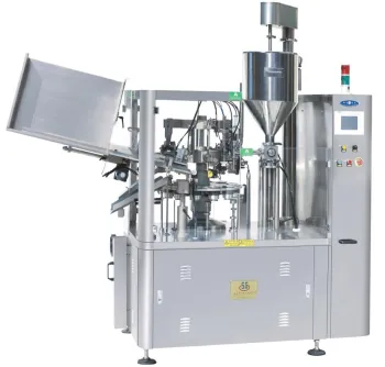 Tube filling and sealing machine