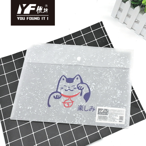 Plastic File Holder Cat style PP snap button file holder Manufactory