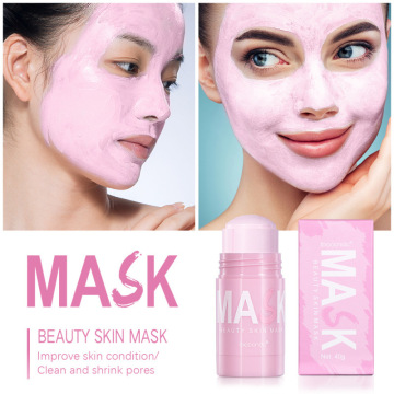 Hot Sale Private Label Cleansing Rose Stick Facial Skin Care Purifying Clay Mud Solid Stick