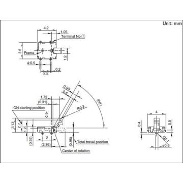 Thin Control Lever Type Detection Switch