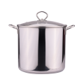 Big stainless steel soup pot with glass lid