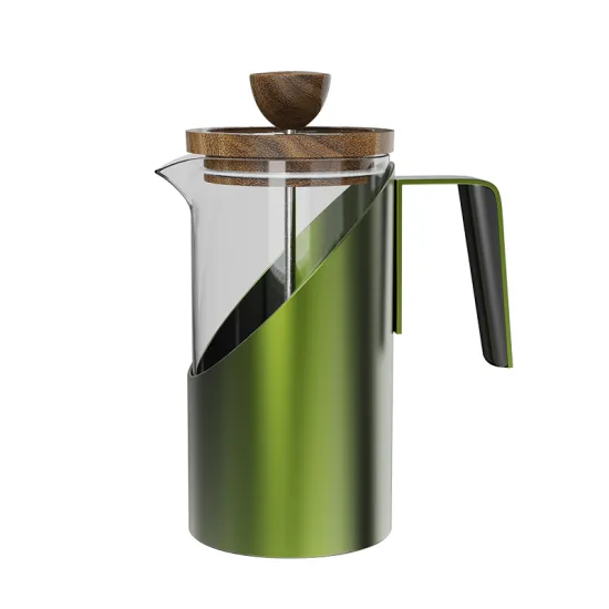 Wholesale Custom Portable Travel French Press Coffee Maker - Glass with Stainless Steel Frame
