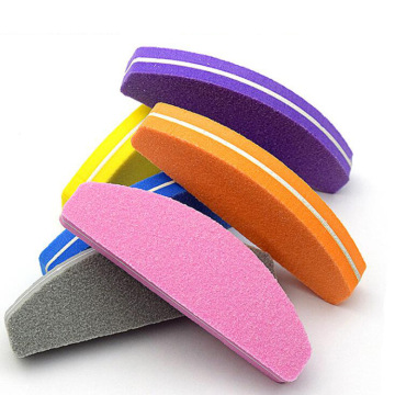 Mini Moon Mini Colored Sponge Nail Nail File pour la manucure et les outils de salon de manucure