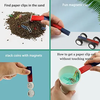 North South Identified Teachers Science Experiment: Physics Education with Bar Magnets for Kids