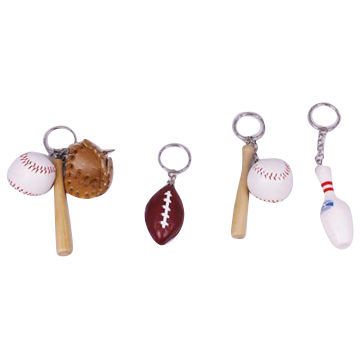 Sports series keychains, customized designs are accepted