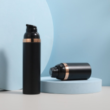 Black PP Airless Bottle Black Skin Care Packaging: Refillable Airless Bottles Factory