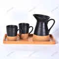 Set mit 5 Keramik-Wasser-Milchkrug-Krug