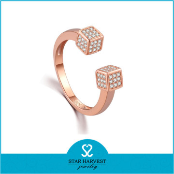 fancy ring 925 Sterling Silver Rings with rose gold plating