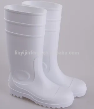 Unisex White PVC Rubber Food Industry Working Boots