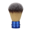 Synthetic Badger shaving brush, portable blue travel style, aluminum alloy handle foam brush, suitable for men's close-fitting w