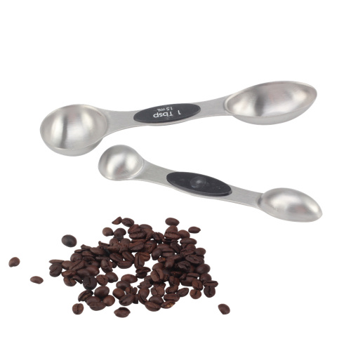 Stainless Steel Magnetic Measuring Spoons with Leveler