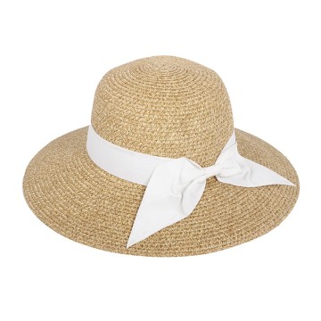 Wholesale design outdoor beach paper braid bucket straw hat