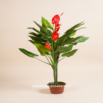 Indoor Home Decoration Artificial Anthurium Plant Bonsai Wholesale