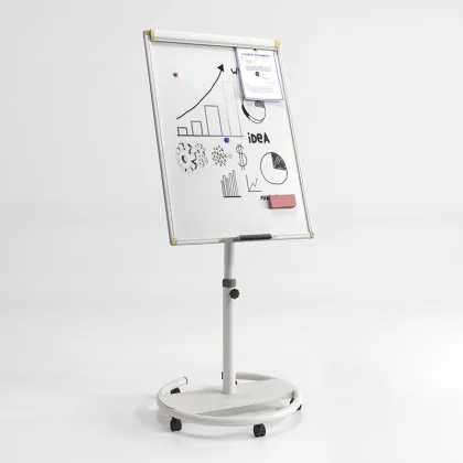 Mobile White Board Flip Chart Easel in Office