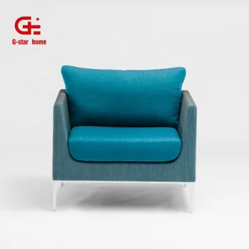 Aluminum Outdoor Patio Furniture Single Sectional Sofa Set for Garden, Hotel, and Balcony