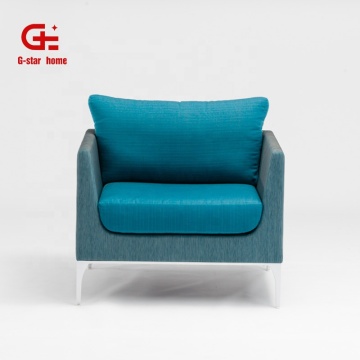 Aluminum Outdoor Patio Furniture Single Sectional Sofa Set for Garden, Hotel, and Balcony