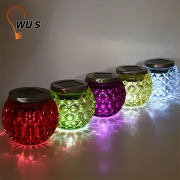 With quality warrantee factory supply solar glass string lights