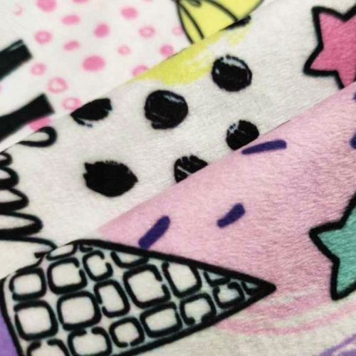 100% Polyester Mink Print Fleece Baby Blanket Fabric
