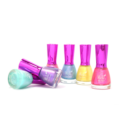 Rainbow Color Conch Shell Nail Polish Pearly Shining