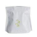 bolsas compostáveis ​​brancas para café com fecho ziplock