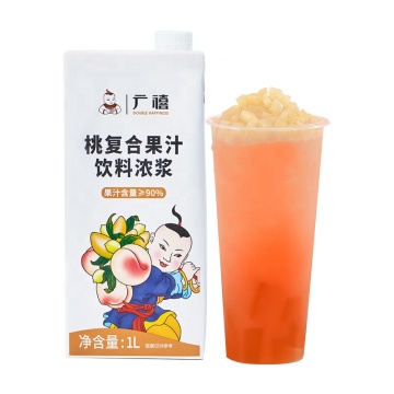1L di sciroppo di succo di pesca concentrato diretto in fabbrica con oltre il 90% di contenuto di succo di frutta