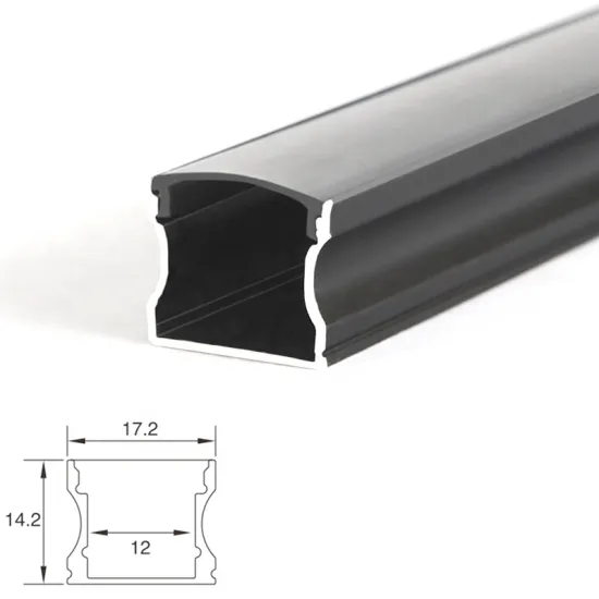 Embedded U-Shape Black Aluminum Extrusion Profile for LED Lighting Strips - LED Channel