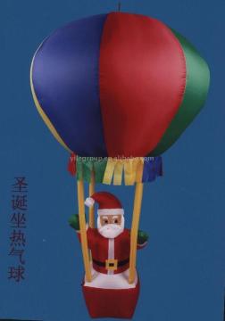 stuff santa in  hot air balloon