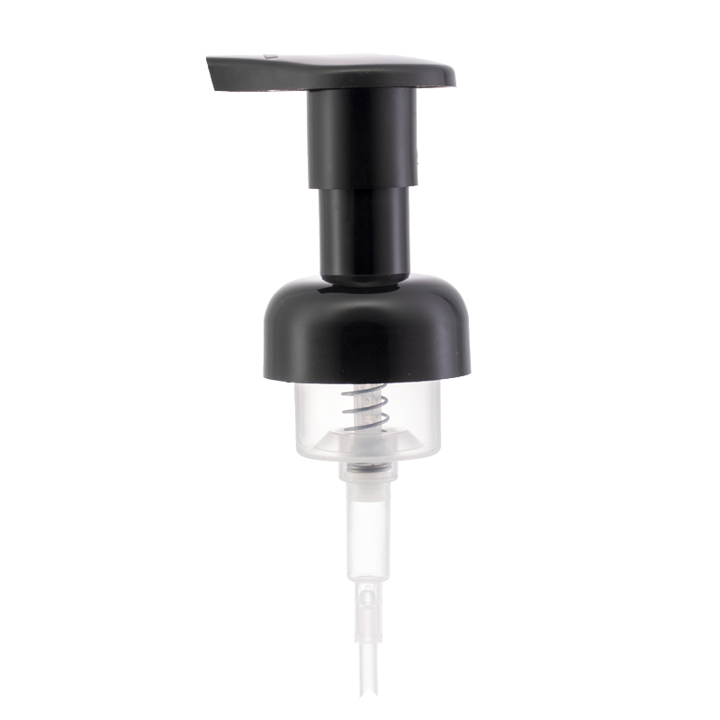 مضخة رغوية سوداء ناعمة ذات رقبة طويلة مقاس 40 مم