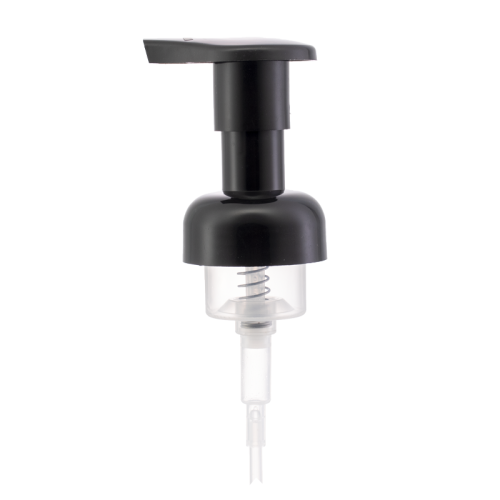 مضخة رغوية سوداء ناعمة ذات رقبة طويلة مقاس 40 مم