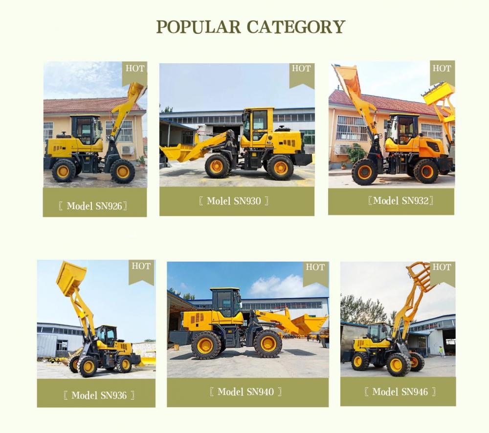 Garden Tractor Front Loader 1.7m3 Bucket 3 Ton Wheel Loader, High ...