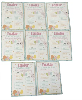 Easter scavenger hunt Cards