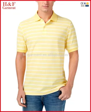 Latest shirt design yellow polo shirt with striped pattern