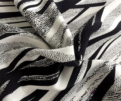 Aesthetic Abstract Pattern 100% Viscose Rayon Fabric