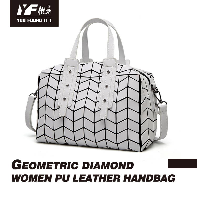 Geometry Shoulder Bag diamond latticeTote Bags PU Handbags