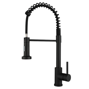 Black Kitchen Sink Faucet with Pull Down Sprayer - Single Handle Kitchen Faucet