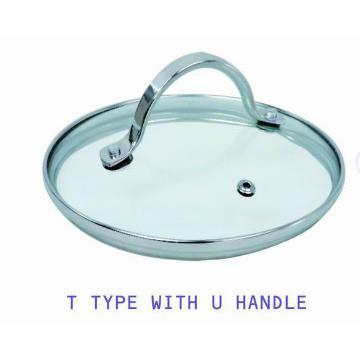 glass lid with u handle