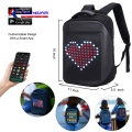 Smart LED screen backpack with USB charging
